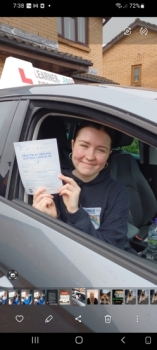CONGRATULATIONS RACHEL PASSING YOUR TEST 1ST TIME WITH ONLY 1 DRIVING FAULT.<br />
THANK YOU FRANCES I CLDNT HAVE DONE THIS WITHOUT YOU,YOU ARE A FANTASTIC INSTRUCTOR.<br />
LOVELY MESSAGE FROM RACHELS MUM....<br />
THANK YOU SO MUCH FOR HELPING RACHEL,SHE HAS LOVED BEING TAUGHT BY YOU AND YOUR WE CHATS.WE ARE OVER THE MOON FOR HER.XX